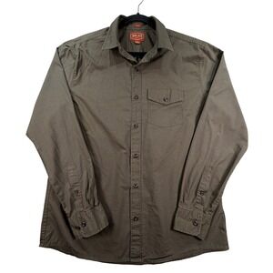 Red Ale Shirt Regular Fit 100% Cotton Slub Medium Olive Green Utility Gorpcore